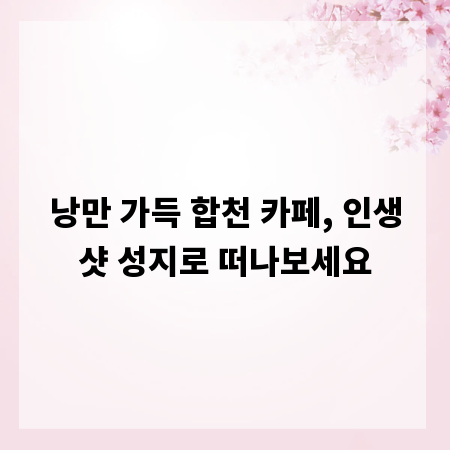 낭만 가득 합천 카페, 인생샷 성지로 떠나보세요