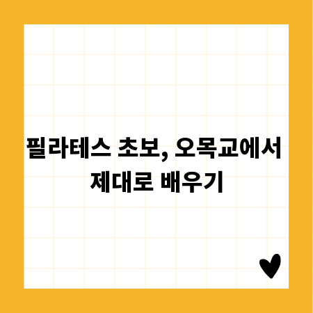 필라테스 초보, 오목교에서 제대로 배우기