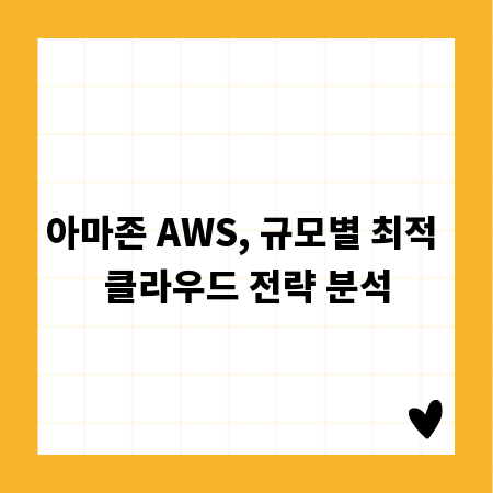 아마존 AWS, 규모별 최적 클라우드 전략 분석