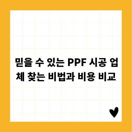 믿을 수 있는 PPF 시공 업체 찾는 비법과 비용 비교