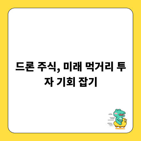 드론 주식, 미래 먹거리 투자 기회 잡기