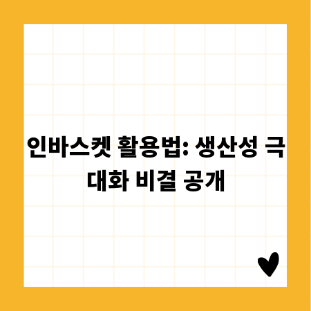 인바스켓 활용법: 생산성 극대화 비결 공개