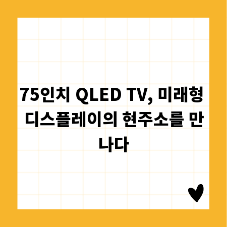 75인치 QLED TV, 미래형 디스플레이의 현주소를 만나다