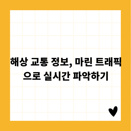 해상 교통 정보, 마린 트래픽으로 실시간 파악하기