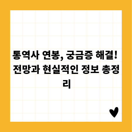 통역사 연봉, 궁금증 해결! 전망과 현실적인 정보 총정리