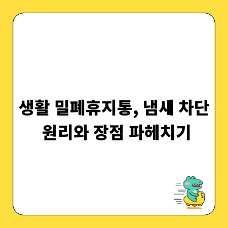 생활 밀폐휴지통, 냄새 차단 원리와 장점 파헤치기
