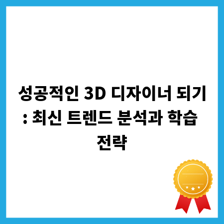 성공적인 3D 디자이너 되기: 최신 트렌드 분석과 학습 전략