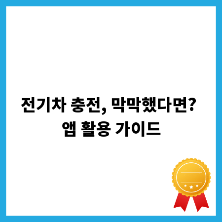 전기차 충전, 막막했다면? 앱 활용 가이드
