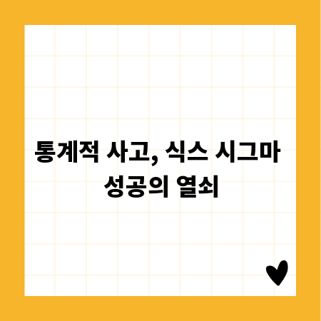 통계적 사고, 식스 시그마 성공의 열쇠