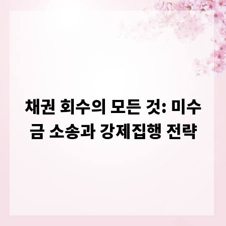 채권 회수의 모든 것: 미수금 소송과 강제집행 전략