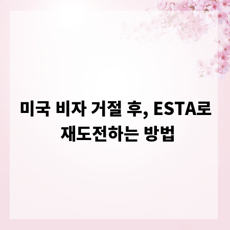 미국 비자 거절 후, ESTA로 재도전하는 방법