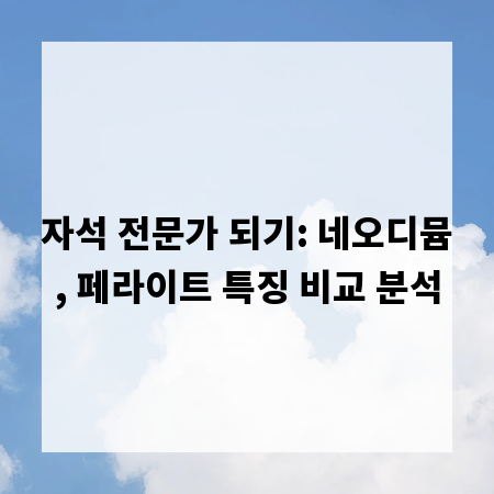 자석 전문가 되기: 네오디뮴, 페라이트 특징 비교 분석