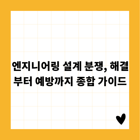 엔지니어링 설계 분쟁, 해결부터 예방까지 종합 가이드