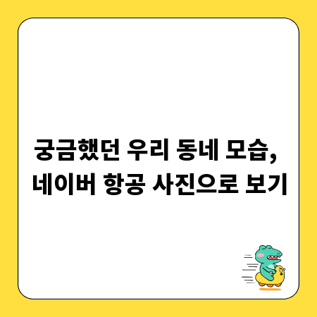 궁금했던 우리 동네 모습, 네이버 항공 사진으로 보기