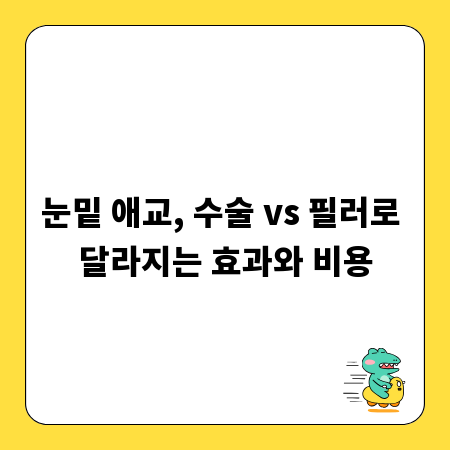 눈밑 애교, 수술 vs 필러로 달라지는 효과와 비용
