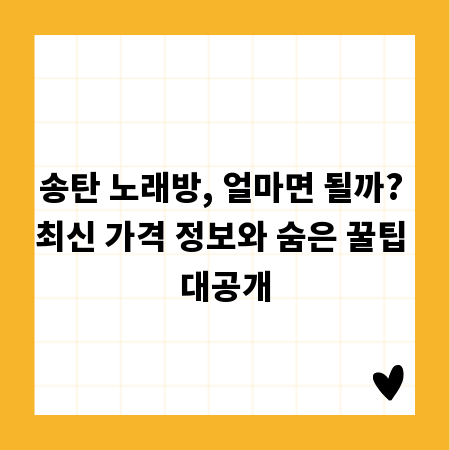 송탄 노래방, 얼마면 될까? 최신 가격 정보와 숨은 꿀팁 대공개