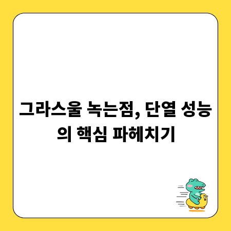 그라스울 녹는점, 단열 성능의 핵심 파헤치기